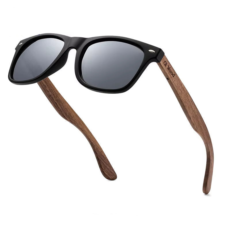 Brand Natural Wooden Sunglasses Men Polarized Fashion Sun Glasses Original Wood Oculos De Sol Masculino New TR90 Frames