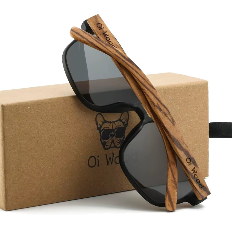 Sunglasses for Men Wood Sun Glasses Man Eyeglasses Polarizing Glasses UVA&B Protection Eyewear Eco-Friendly