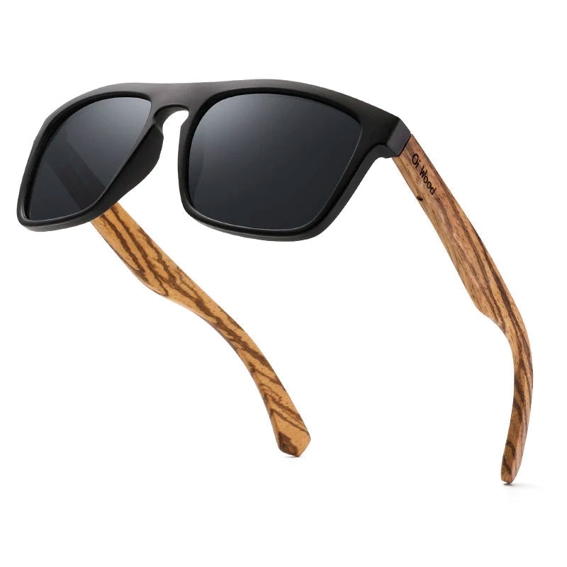 Women Sun Glasses Square Sunglasses Wooden Eyeglasses Polarized Red Lenses Mens Glasses