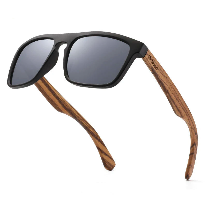 Women Sun Glasses Square Sunglasses Wooden Eyeglasses Polarized Red Lenses Mens Glasses