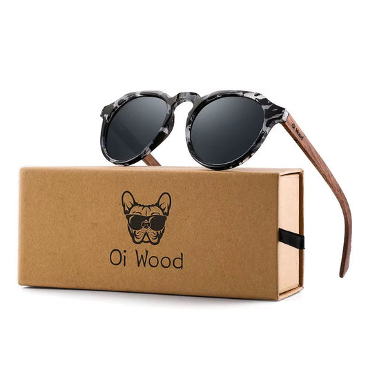 Sunglasses Women Men'S Sun Glasses Walnut Wood round Eyeglasses Red Lenstortoise Shell Frames