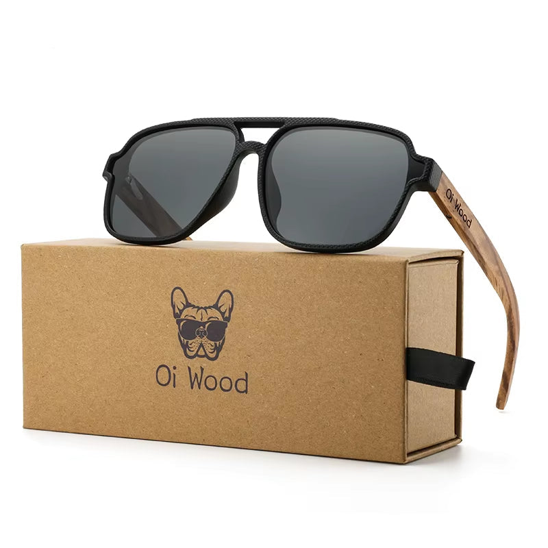 Sunglasses for Men Wood Sun Glasses Man Eyeglasses Polarizing Glasses UVA&B Protection Eyewear Eco-Friendly