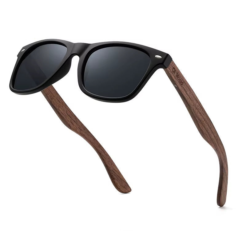 Brand Natural Wooden Sunglasses Men Polarized Fashion Sun Glasses Original Wood Oculos De Sol Masculino New TR90 Frames