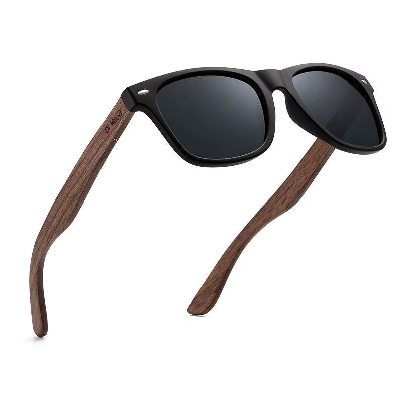 Brand Natural Wooden Sunglasses Men Polarized Fashion Sun Glasses Original Wood Oculos De Sol Masculino New TR90 Frames
