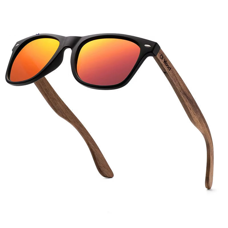 Brand Natural Wooden Sunglasses Men Polarized Fashion Sun Glasses Original Wood Oculos De Sol Masculino New TR90 Frames